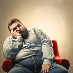 Lazy man is taking a nap